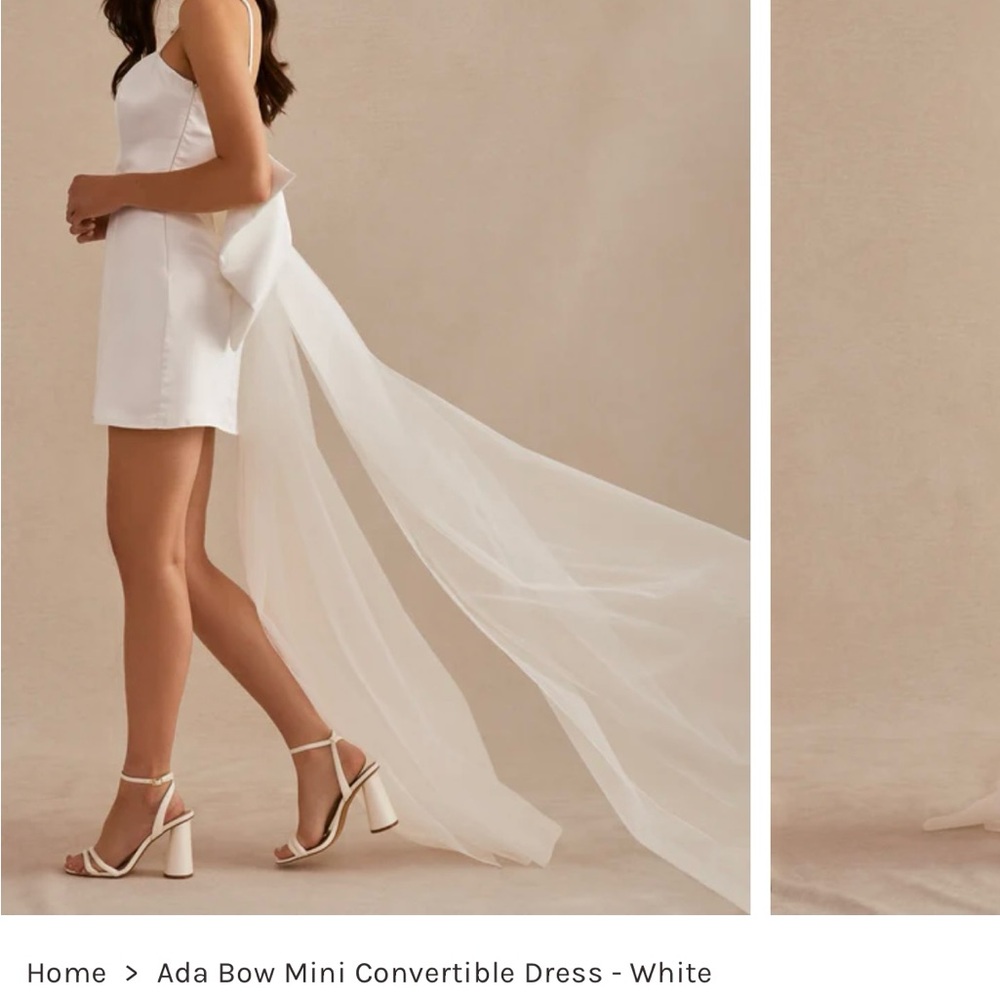 Birdy Grey White Ada Bow Mini Convertible Dress